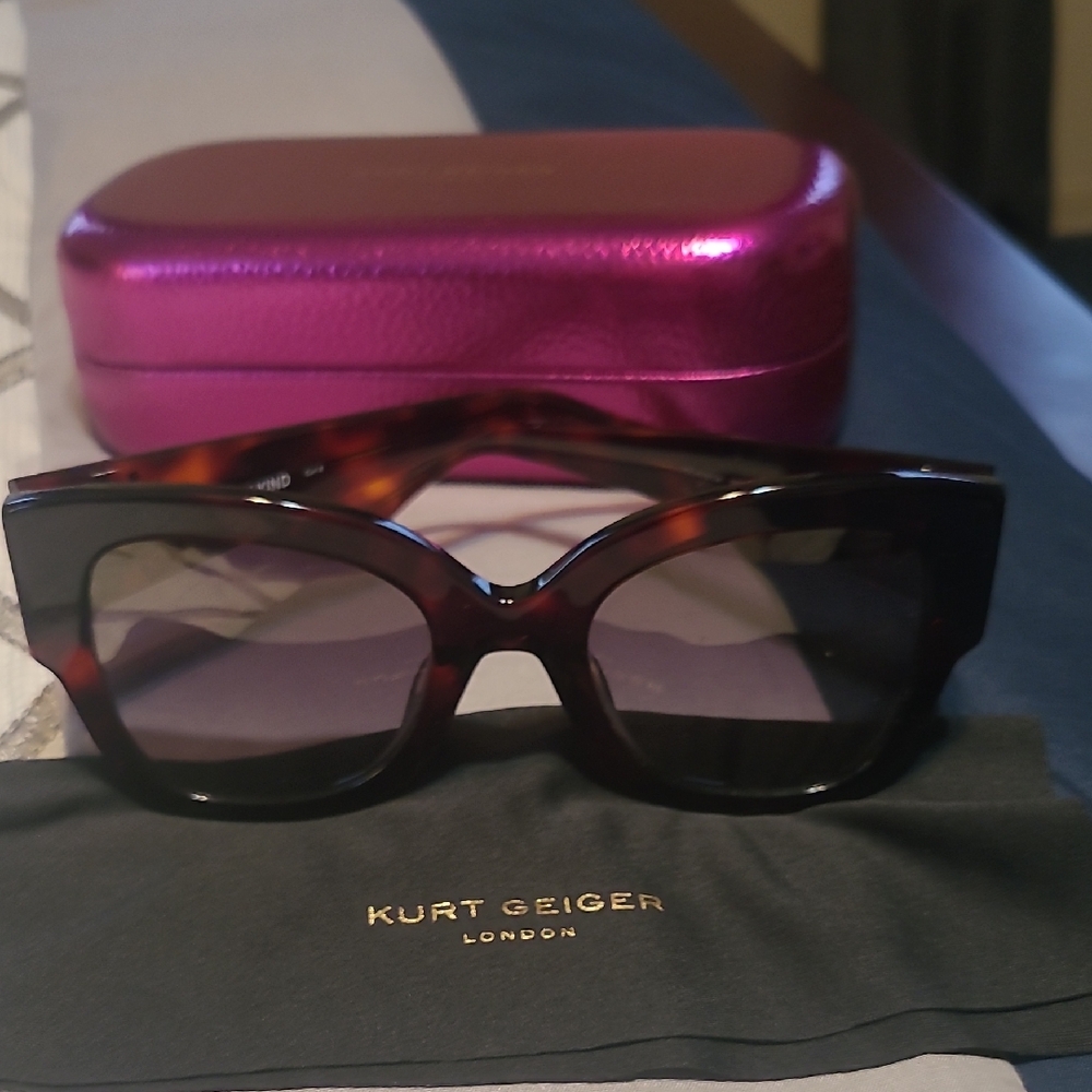 Kurt Geiger Brown Sunglasses with Vintage-Inspired Design
